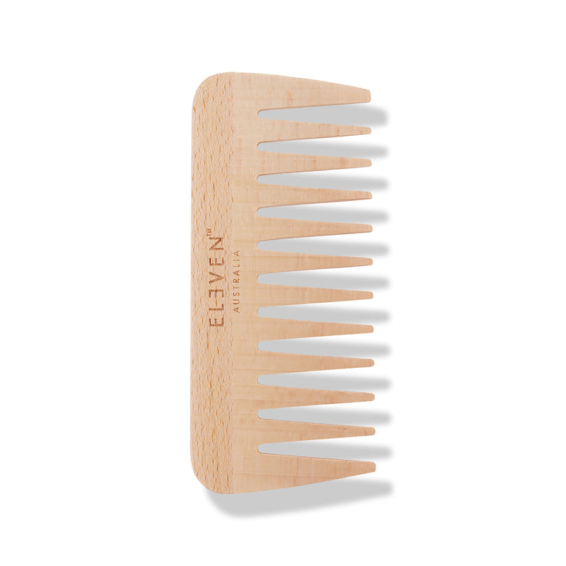 WOODEN WIDE TOOTH COMB
